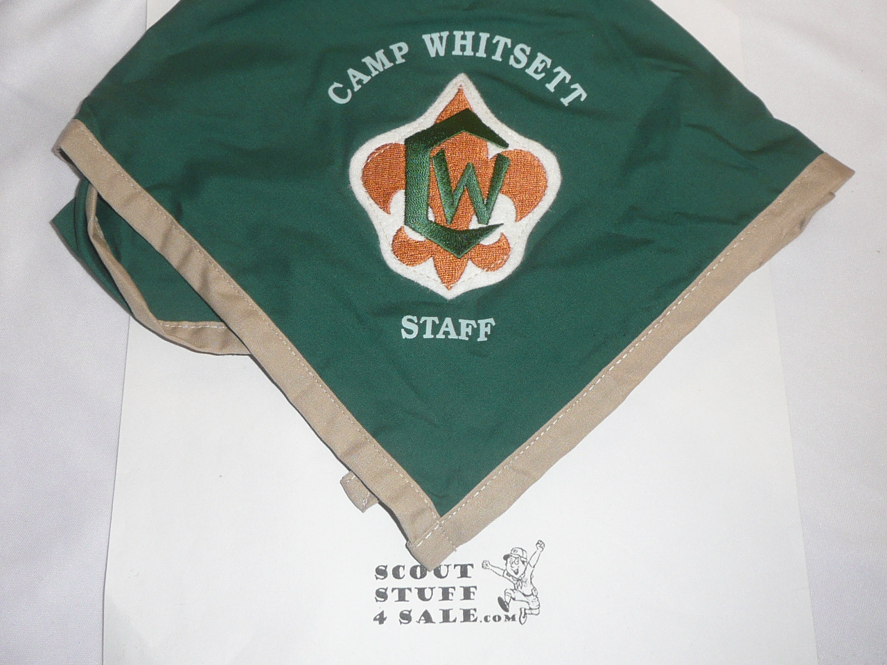 1990's Camp Whitsett STAFF Neckerchief with piping, Western Los Angeles County Council