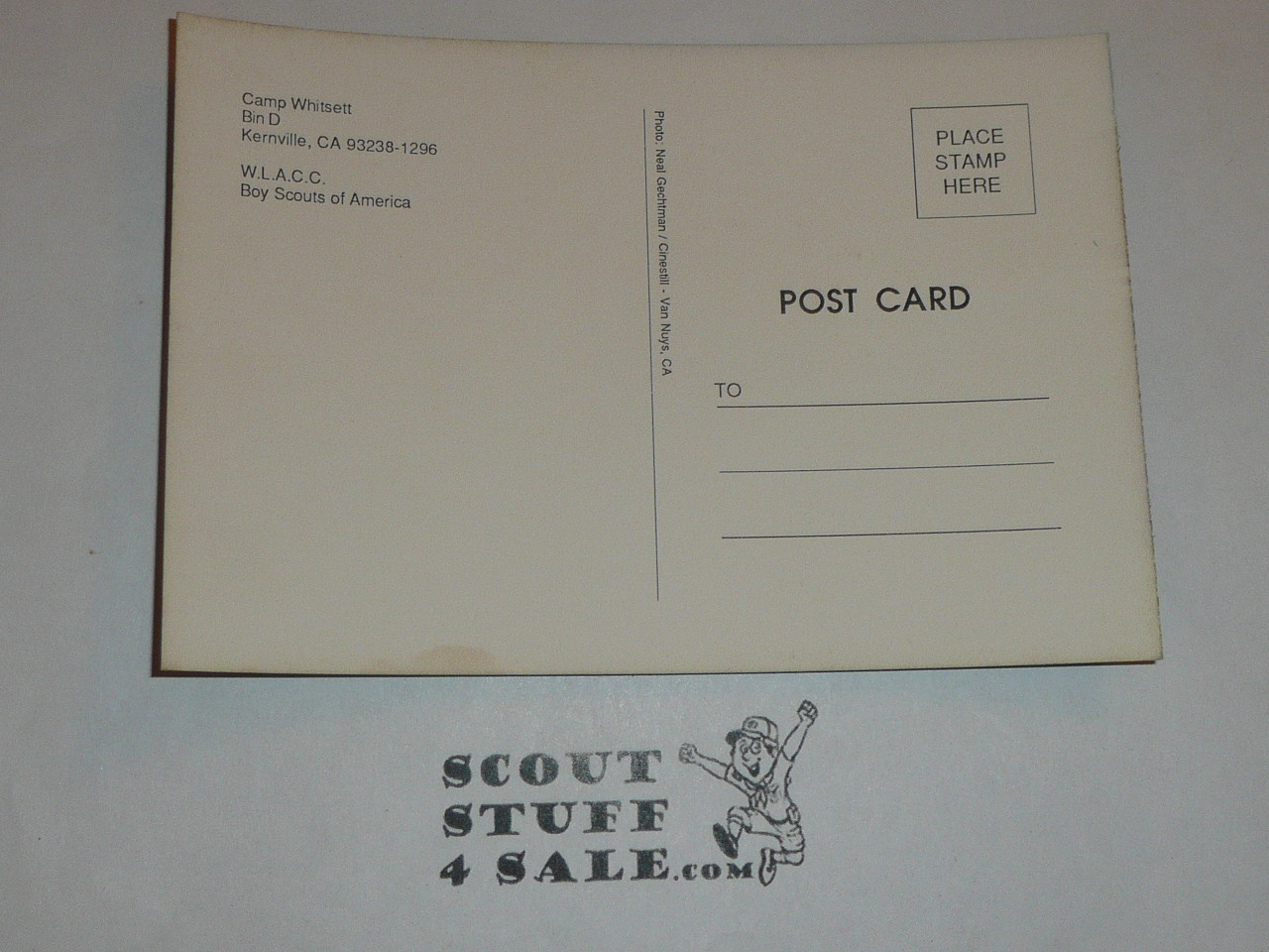 1980's Camp Whitsett Postcard, Scouts along Lake Ida and Sentinel Peak