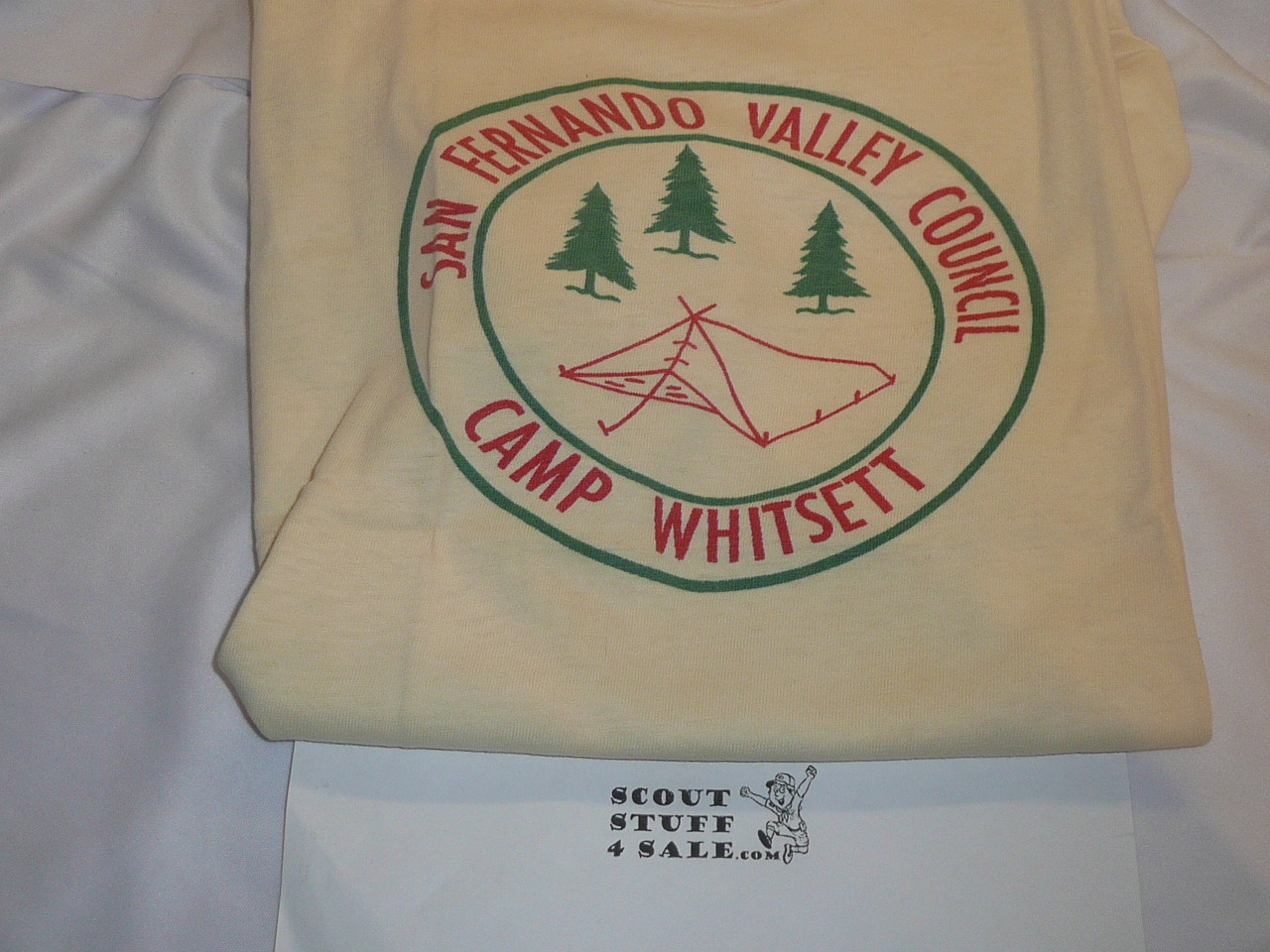 Camp Whitsett Tee Shirt, 1960's, Men's X-Large, Used