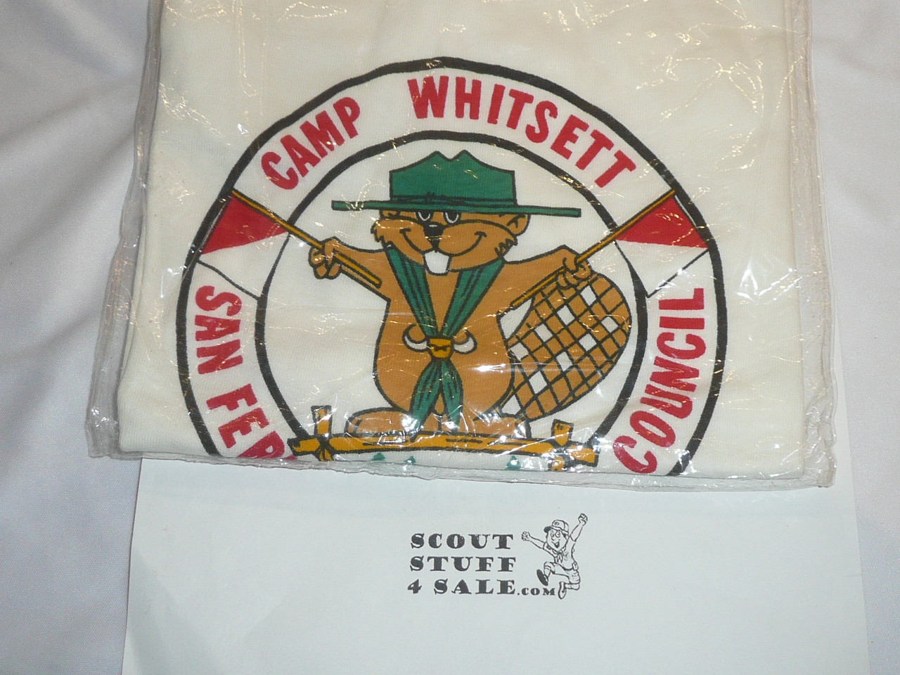 Camp Whitsett Tee Shirt, 1970, Men's Large, Unused
