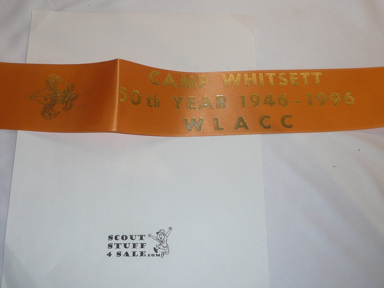 1996 Camp Whitsett 50th Summer Flag Ribbon - Scout