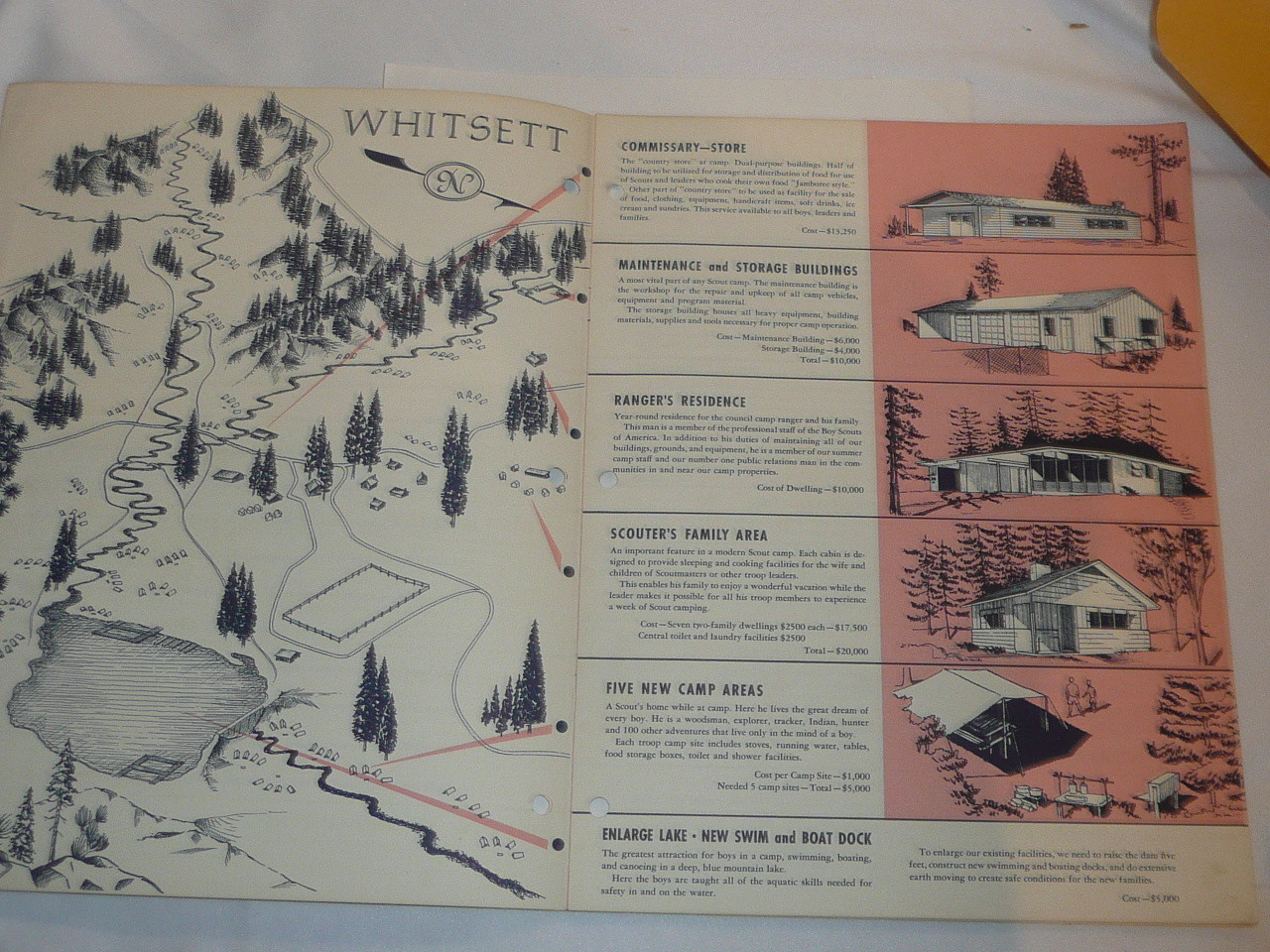 1962 San Fernando Valley Council Fundraising Material to raise funds for capital Improvements at the Camps