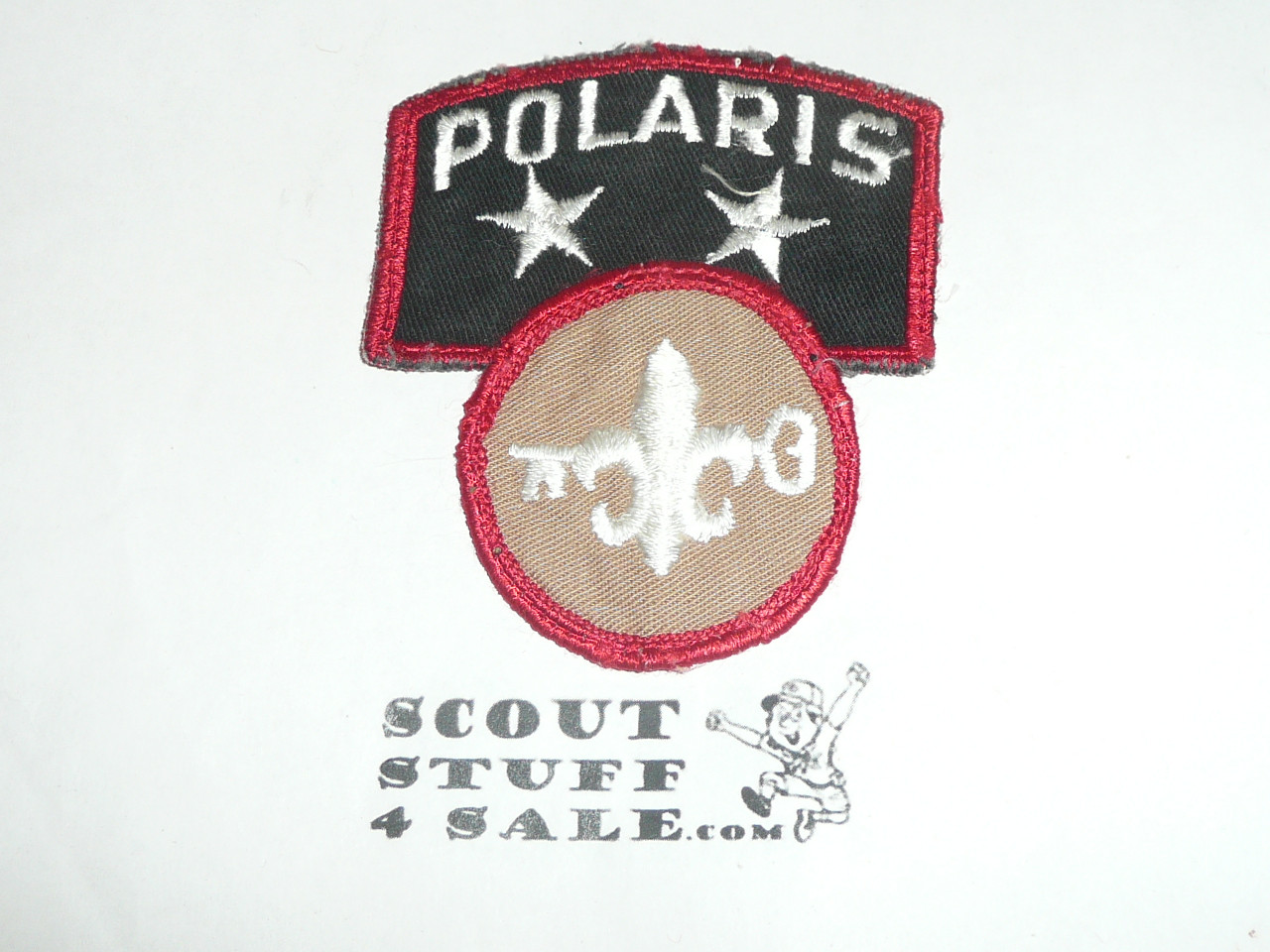 Crescent Bay Area Council, Polaris Two Star Patch with Key Patch, used