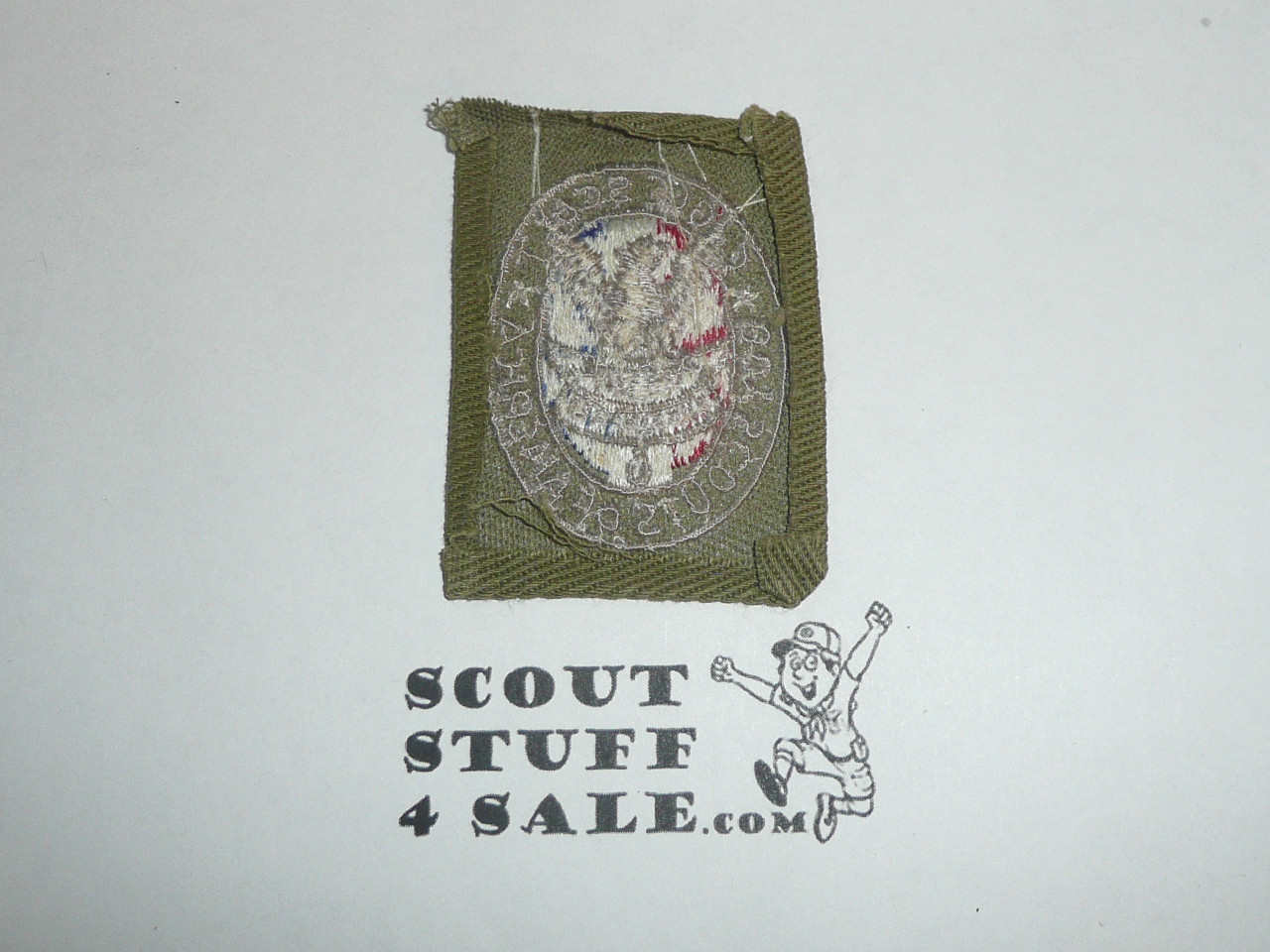 Eagle Scout Patch, Type 2, 1933-1955, Khaki cloth, lite use