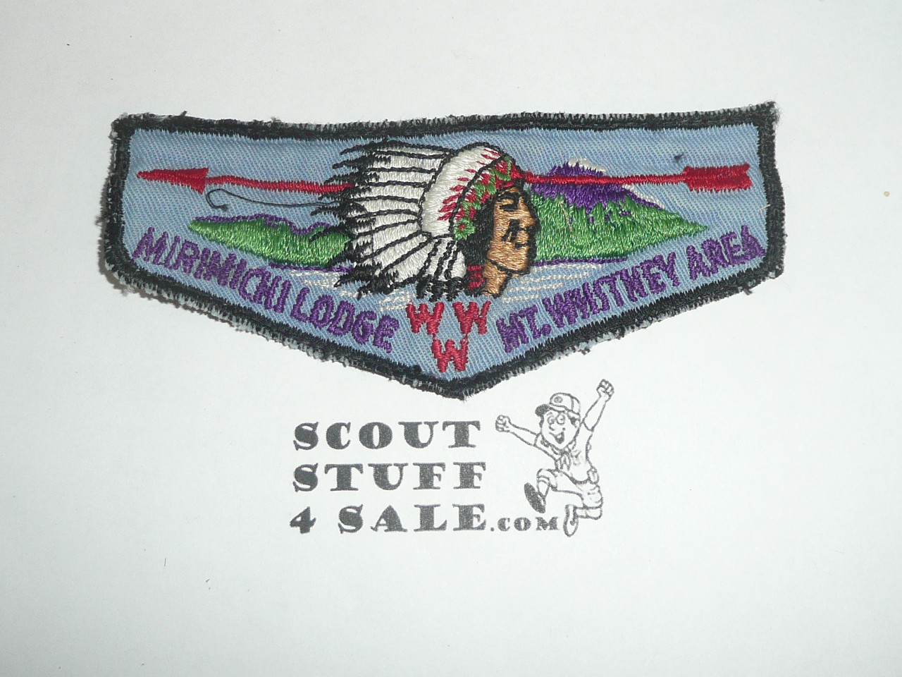 Order of the Arrow Lodge #102 Mirimichi f1a First Flap Patch, used