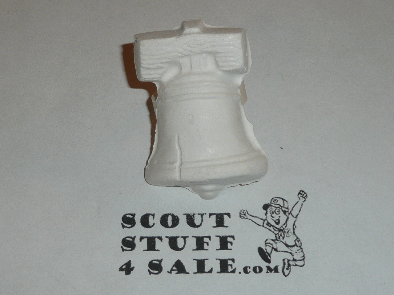 Liberty Bell Plaster Neckerchief Slide, unpainted, Great for Cub or Boy Scout Project