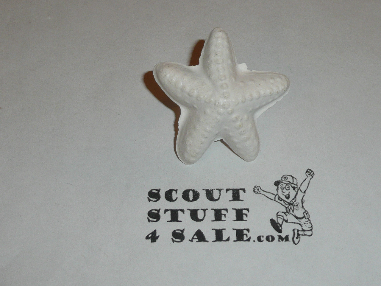 Starfish Plaster Neckerchief Slide, unpainted, Great for Cub or Boy Scout Project