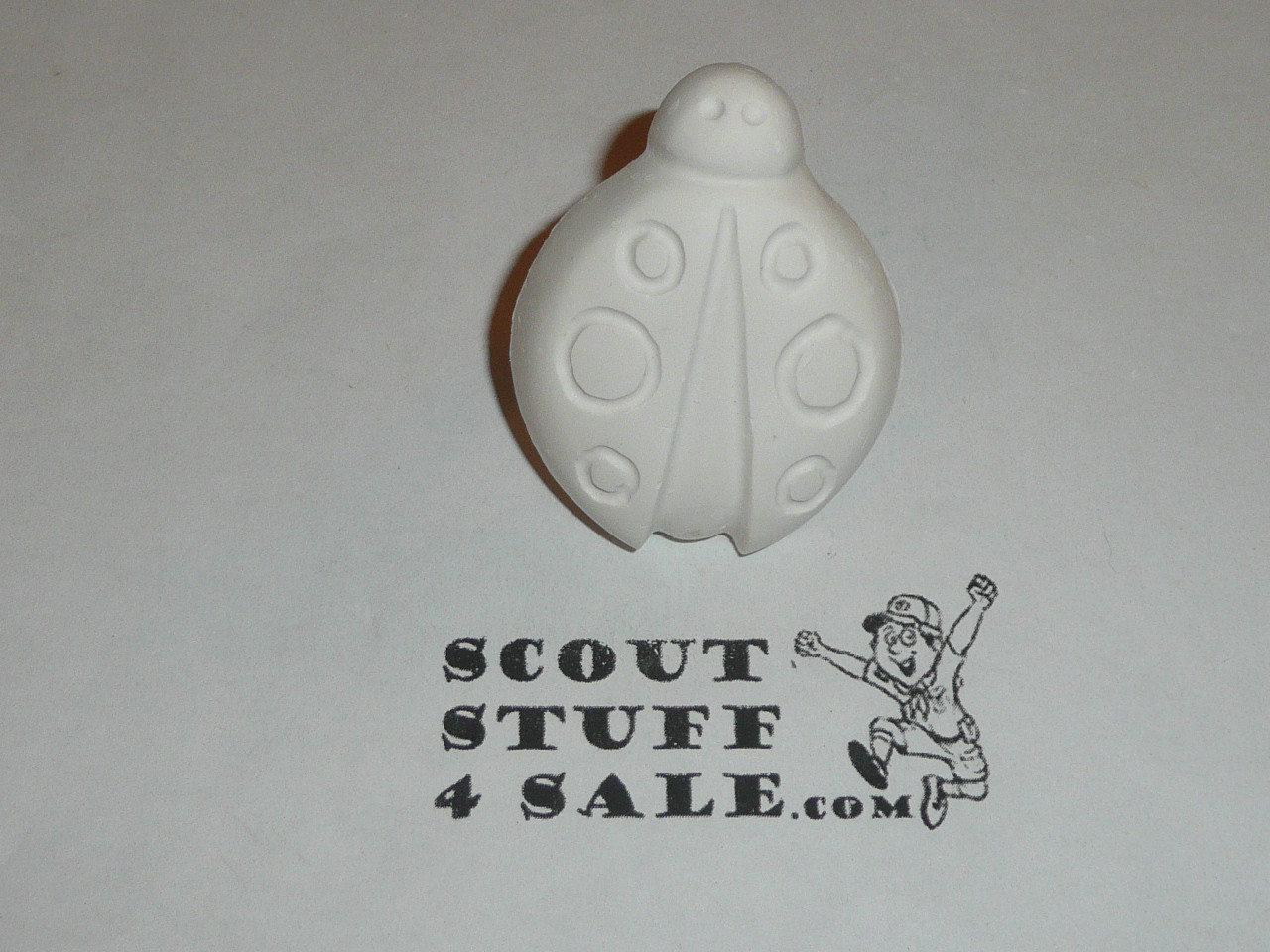 Lady Bug Plaster Neckerchief Slide, unpainted, Great for Cub or Boy Scout Project