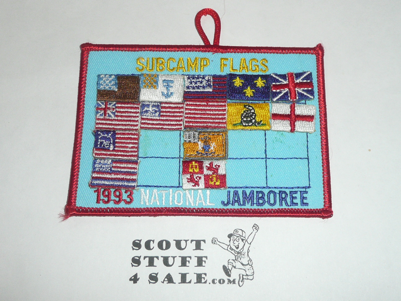 1993 National Jamboree Subcamp Flags Patch with 14 of 20 flags