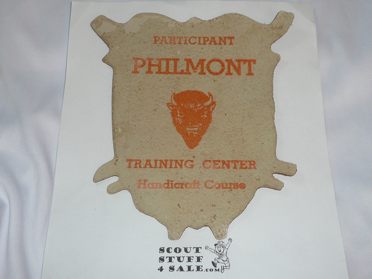 Philmont Scout Ranch, 1952 Training Center Handicraft Course Participant Leather Hide #4