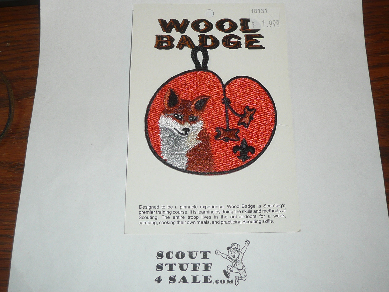 Wood Badge Fox and beads Patch