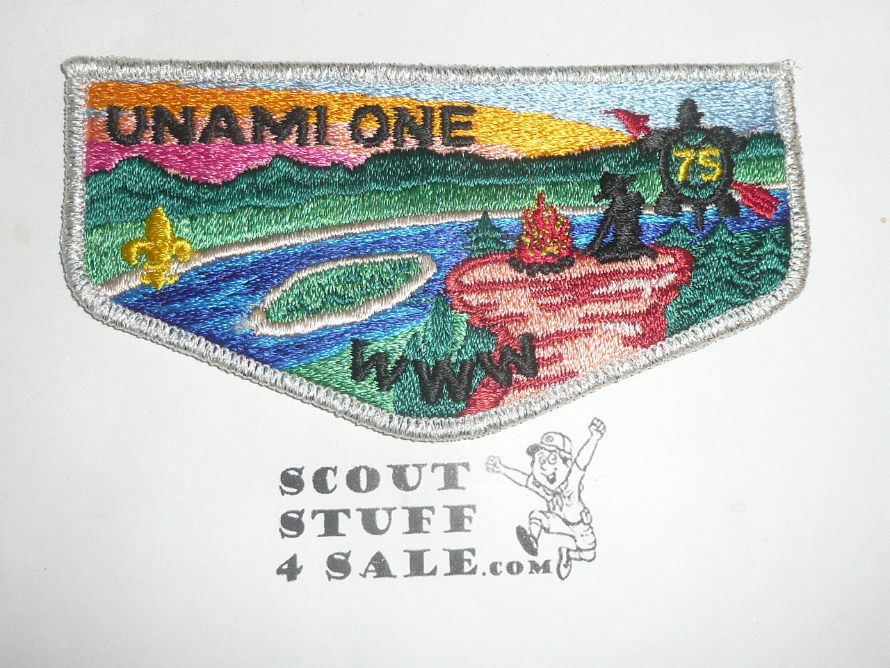 Order of the Arrow Lodge #1 Unami s13 Flap Patch - OA 75th Anniversary