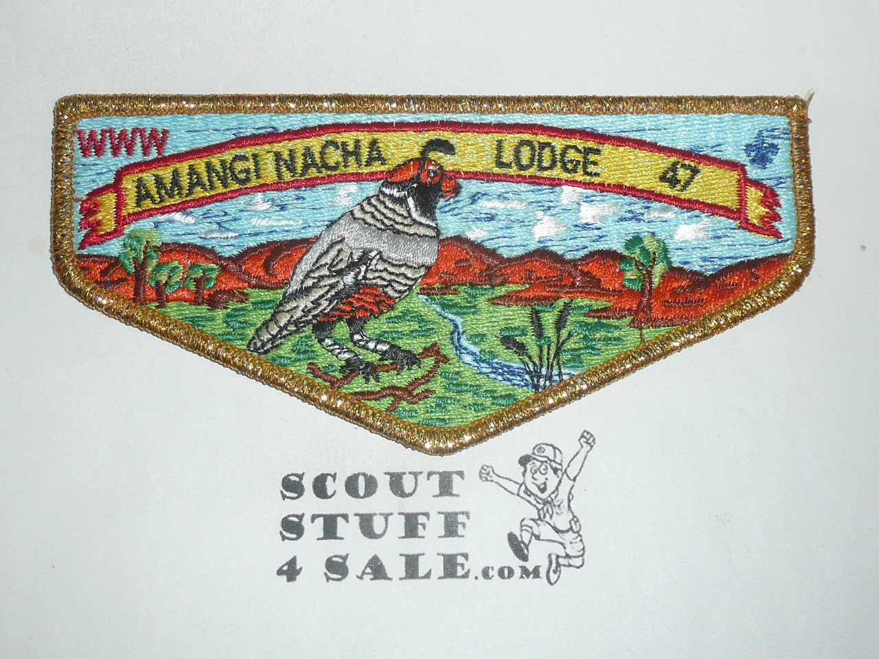 Order of the Arrow Lodge #47 Amangi Nacha s2 Award Flap Patch