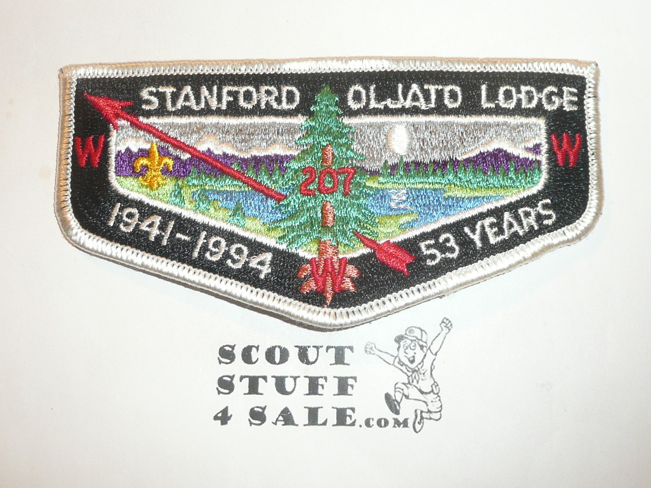 Order of the Arrow Lodge #207 Stanford-Oljato s21 Death Flap Patch