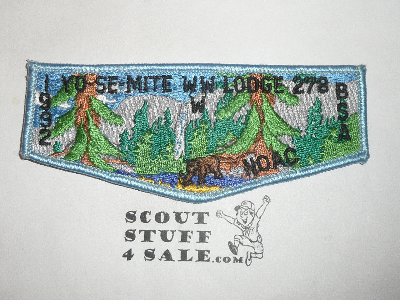Order of the Arrow Lodge #278 Yo-Se-Mite s15 1992 NOAC Flap Patch