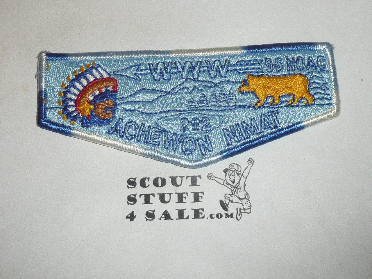 Order of the Arrow Lodge #282 Achewon Nimat s25 1996 NOAC Flap Patch