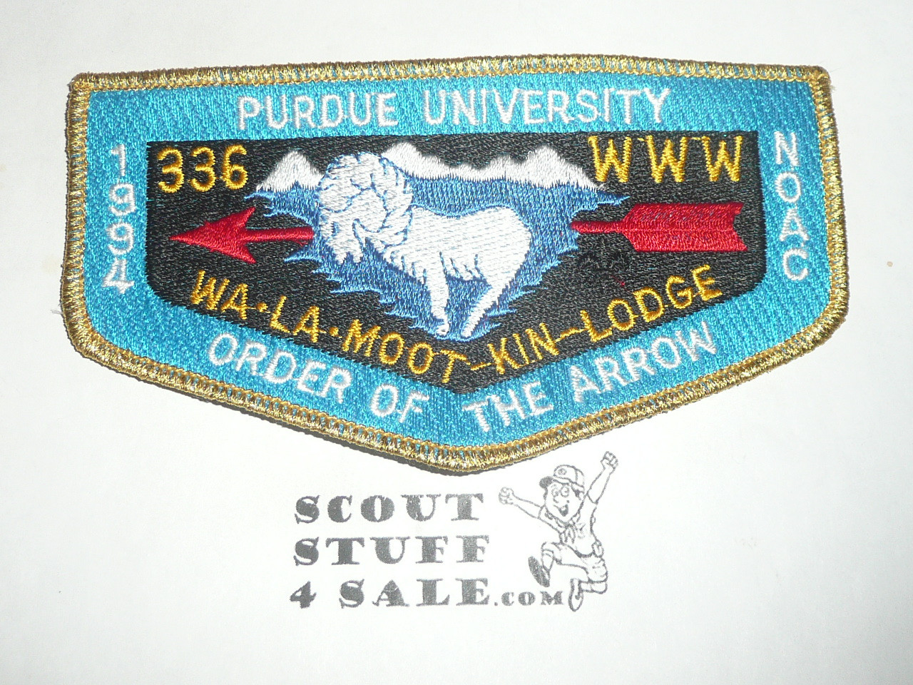 Order of the Arrow Lodge #336 Wa-La-Moot-Kin s19  1994 NOAC Flap Patch