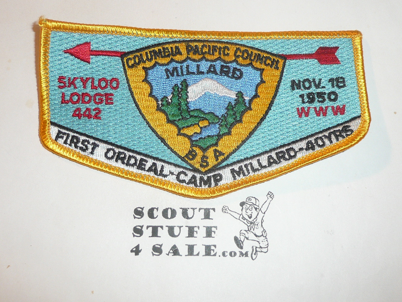 Order of the Arrow Lodge #442 Skyloo s20 Camp Millard Flap Patch