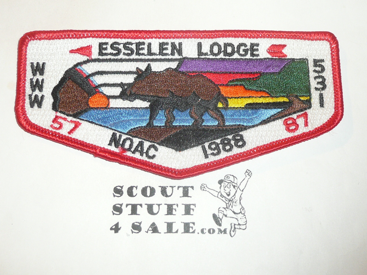 Order of the Arrow Lodge #531 Esselen s15 1988 NOAC and 30th Anniversary Flap Patch
