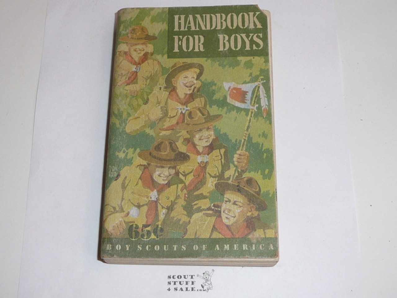 1948 Boy Scout Handbook, Fifth Edition, First Printing, Don Ross Cover Artwork, very good condition, eight stars on last page