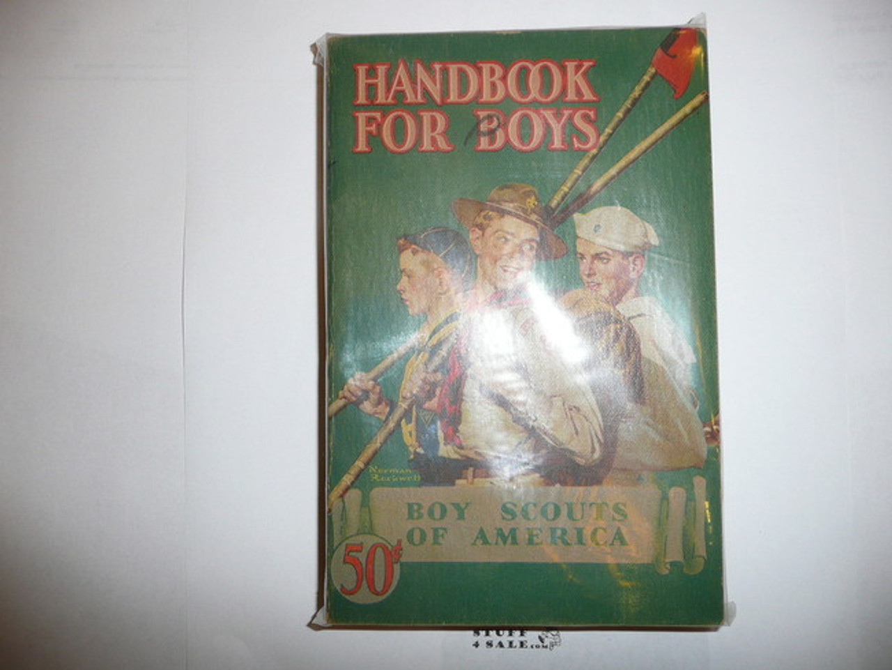 1941 Boy Scout Handbook, Fourth Edition, Thirty-fourth Printing, Norman Rockwell Cover, lite use,  distributed by American News Co.