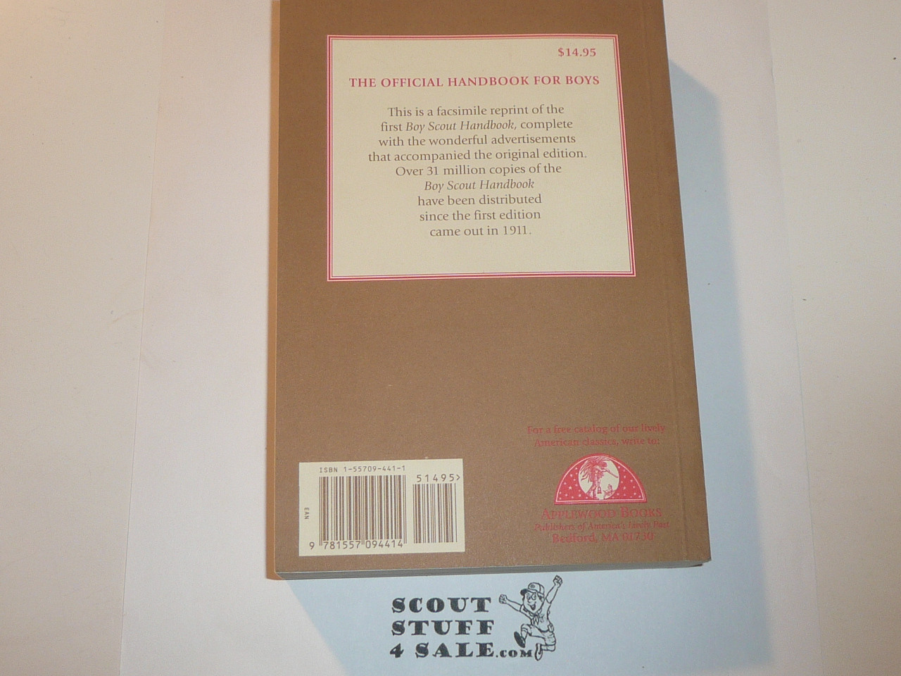 1911 Boy Scout Handbook REPRINT, undated printing by Applewood Books, MINT condition, OBSCURE