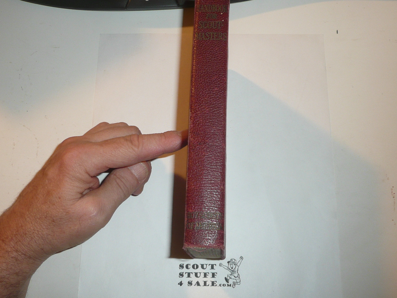 1925 Handbook For Scoutmasters, Second Edition, eighth Printing, lite wear, Maroon color cover