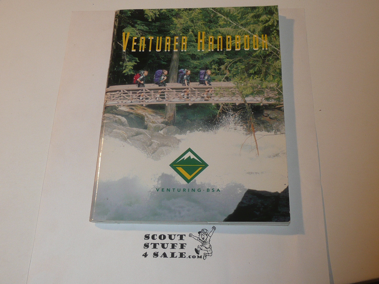 Venture Scout Handbook, 1999 Printing, crease in cover