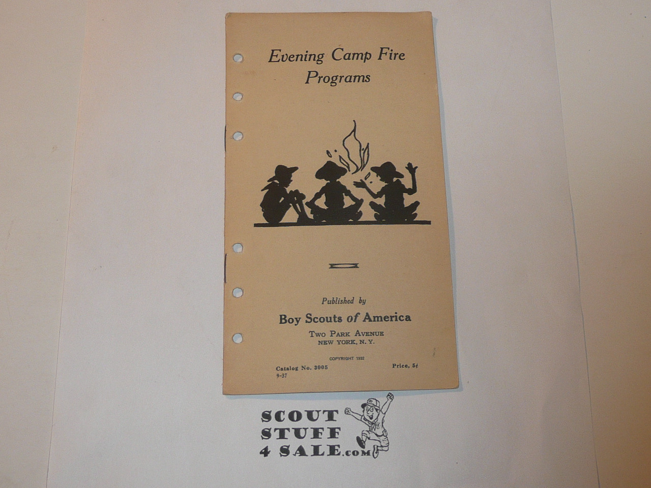 Lefax Boy Scout Fieldbook Insert, Evening Camp Fire Programs, Sept 1957, Official BSA