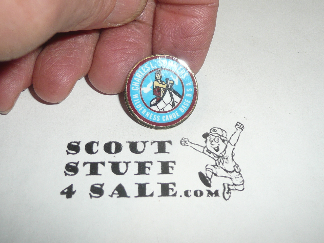 Charles L. Sommers Wilderness Canoe Base Pin
