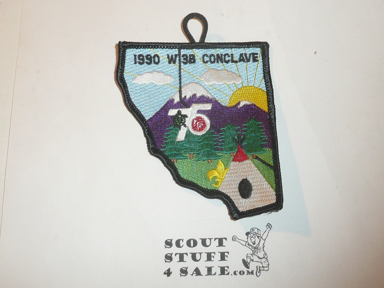 Section W3B 1990 O.A. Conclave Patch with button loop - Scout