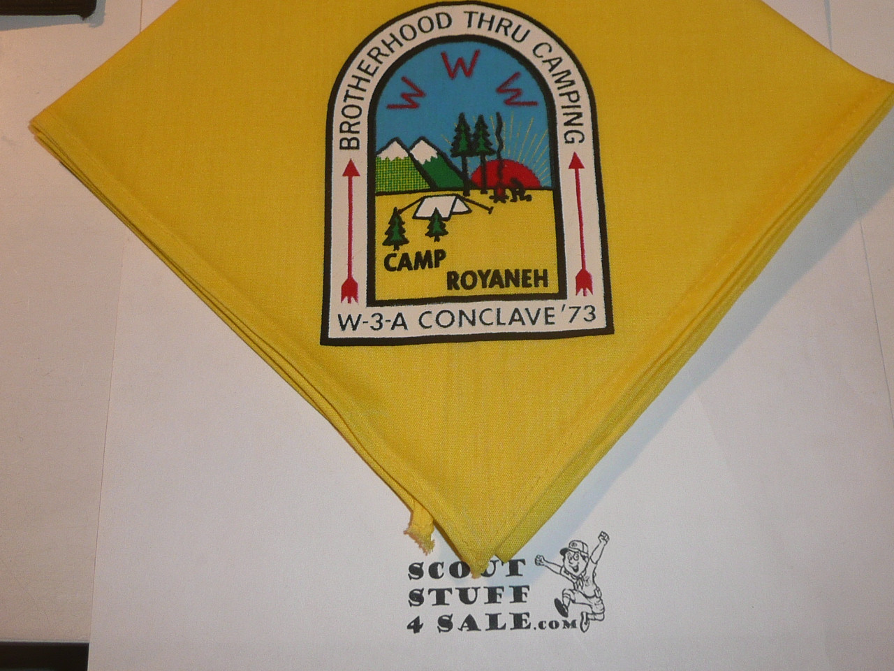 Section W3A 1973 O.A. Conference Neckerchief, Camp Royaneh - Scout
