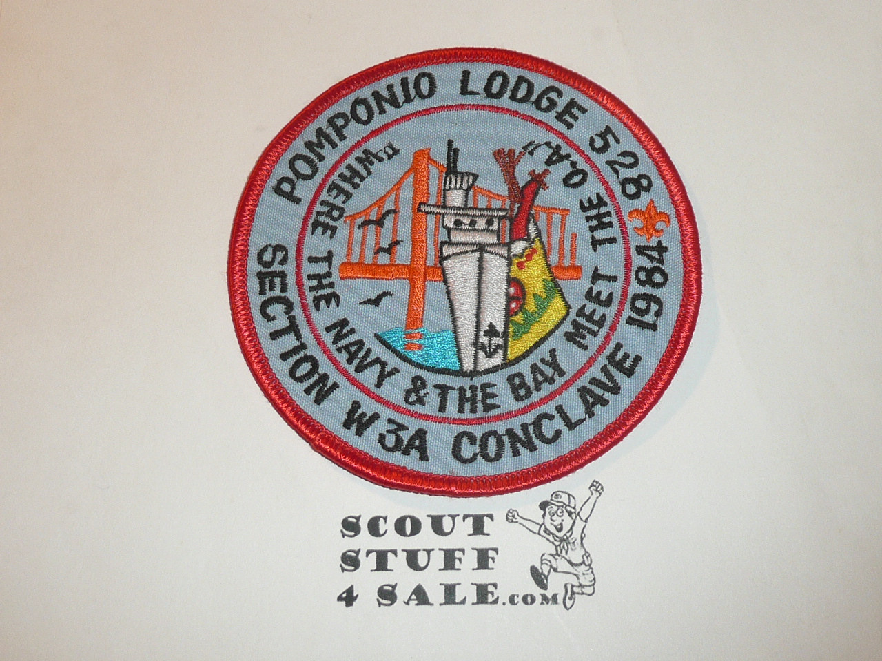 Order of the Arrow Lodge #528 Pomponio r1 Patch - Section W3A 1984 O.A. Conclave HOST Patch - Scout