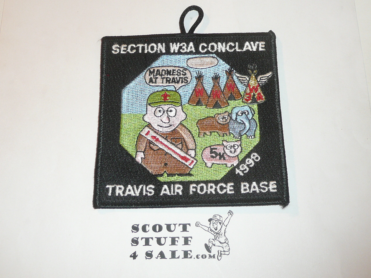 Section W3A 1998 O.A. Conclave Patch with Participation patch applied - Scout