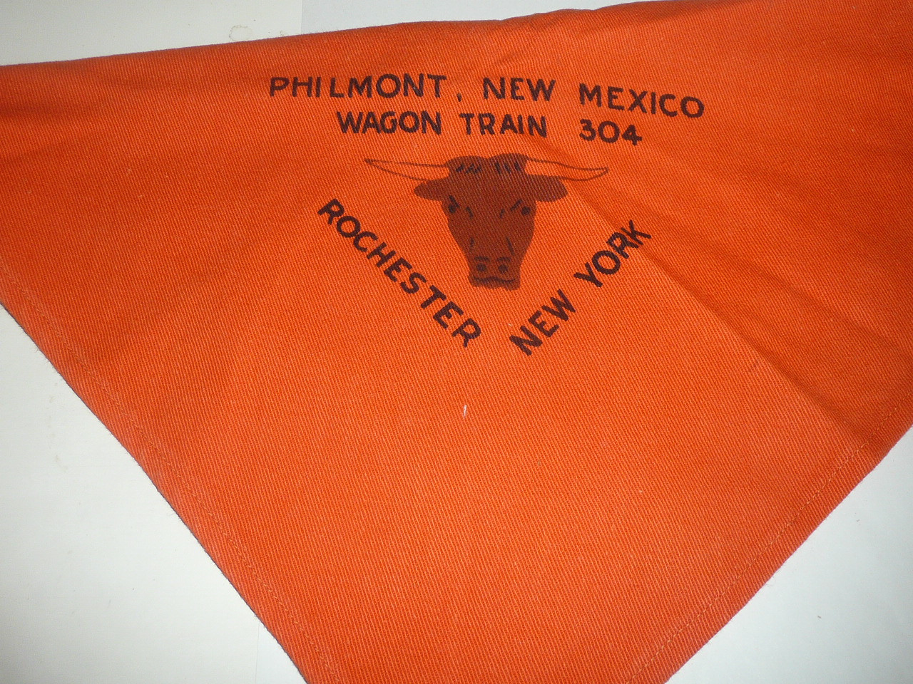 Philmont Scout Ranch Neckerchief, 1950's Rochester New York Contingent for Wagon Train Expedition