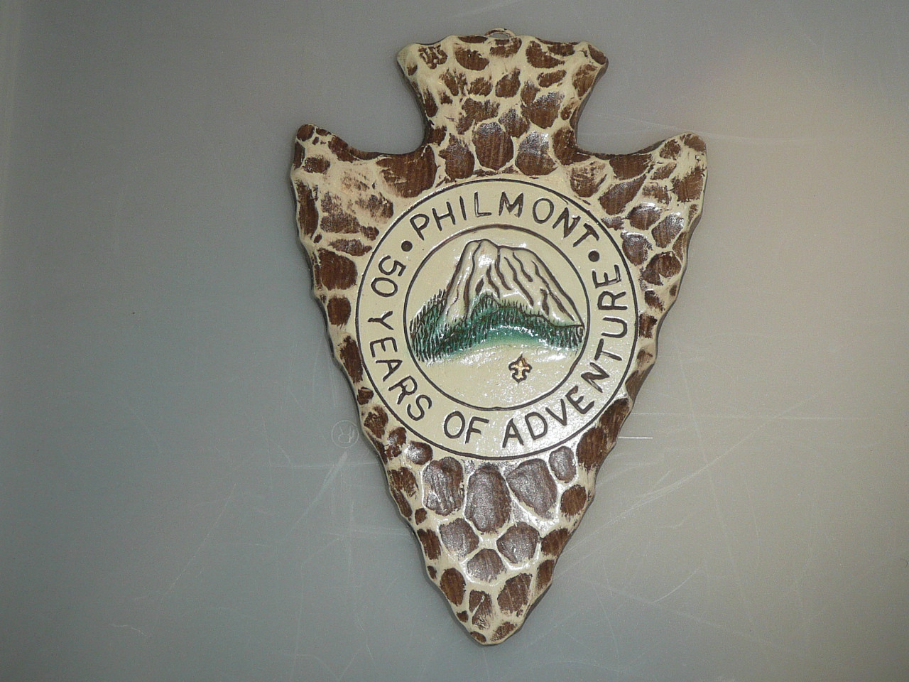 Philmont Scout Ranch Plaster Wall Ornament, Philmont 50th Anniversary