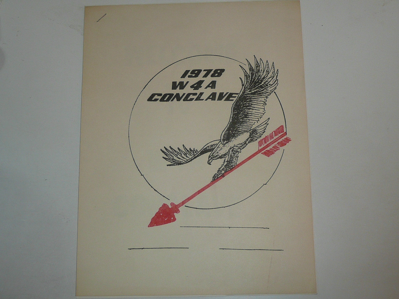 Section / Area W4A Order of the Arrow Conference Booklet, 1978