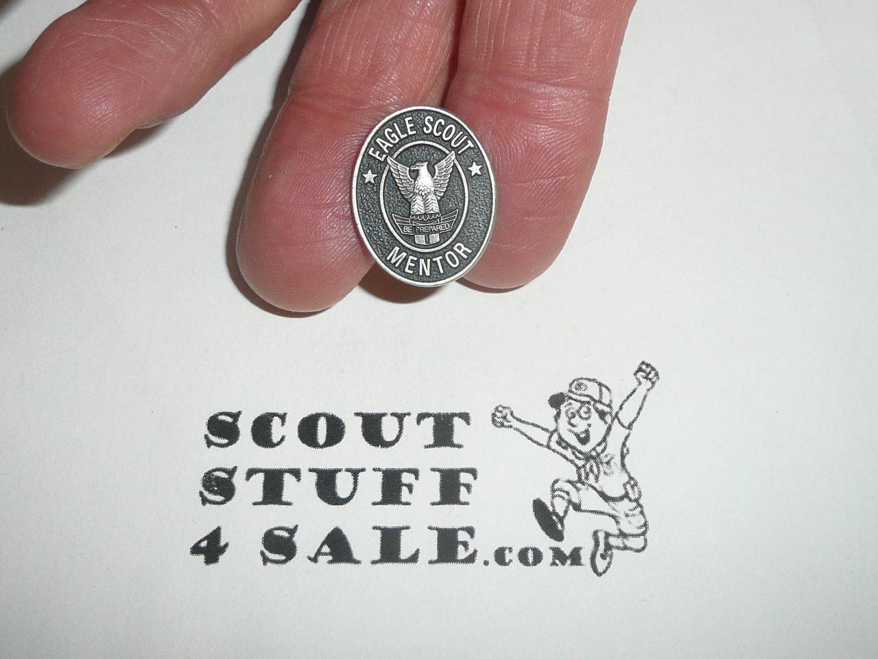 Eagle Scout Mentor Pin, Pewter color