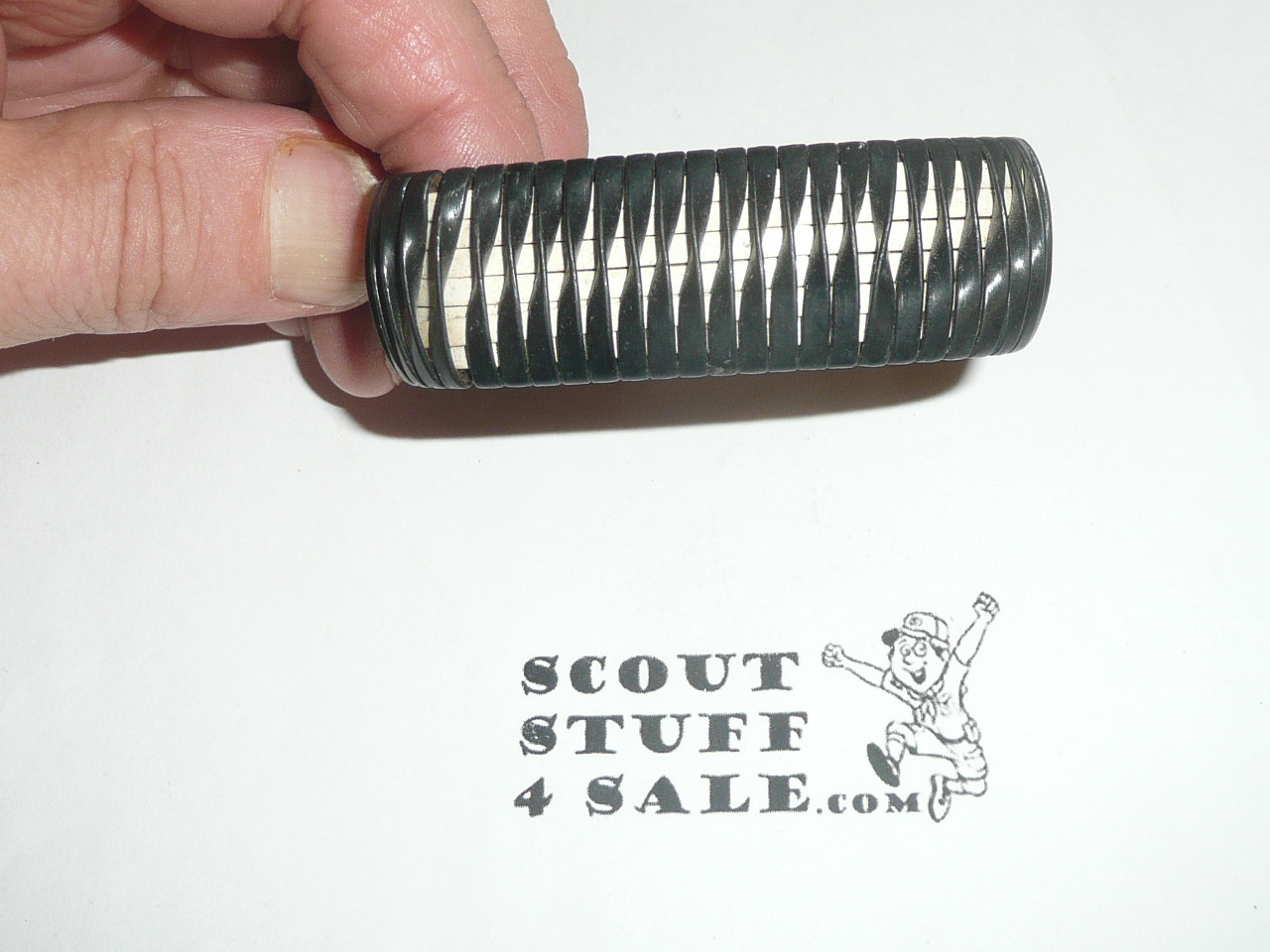 Lanyard Craft Project Bracelet, Black/White