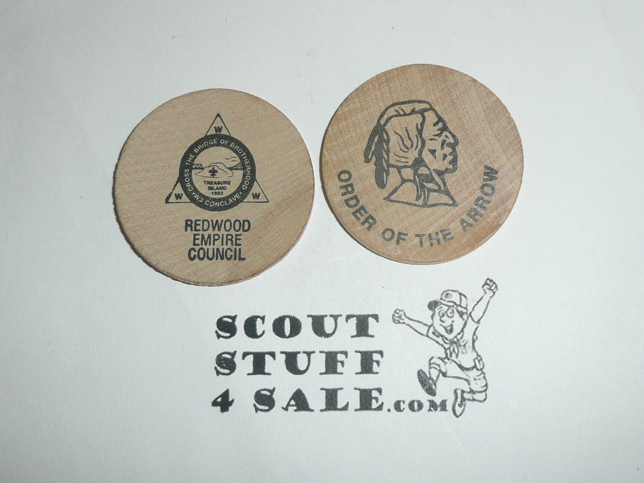 1993 Area W3 Order of the Arrow Conclave Wooden Nickel