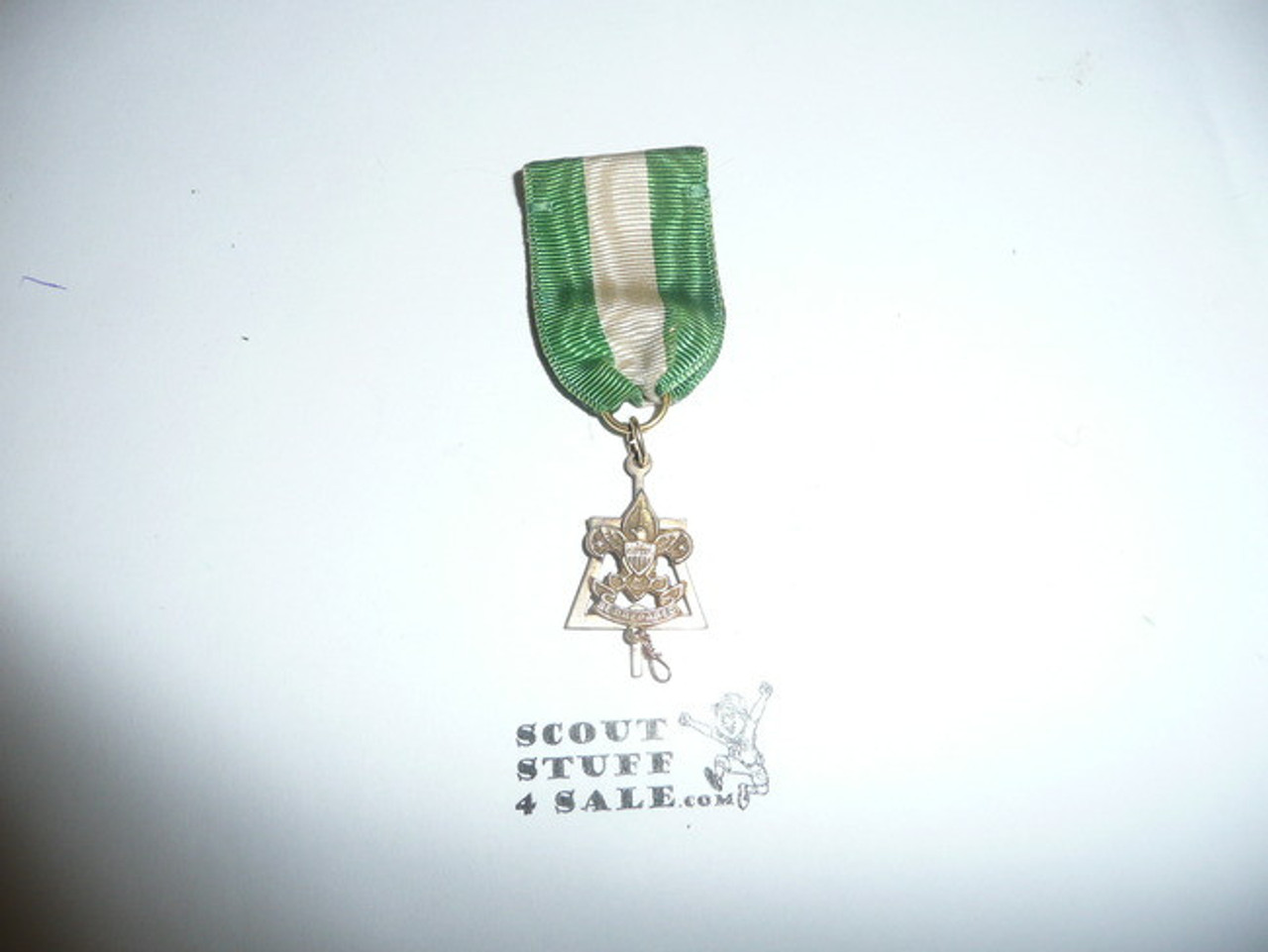 Scouter's Key Award Medal Pendant / Charm (First Class Design), 1920's, 10k Gold