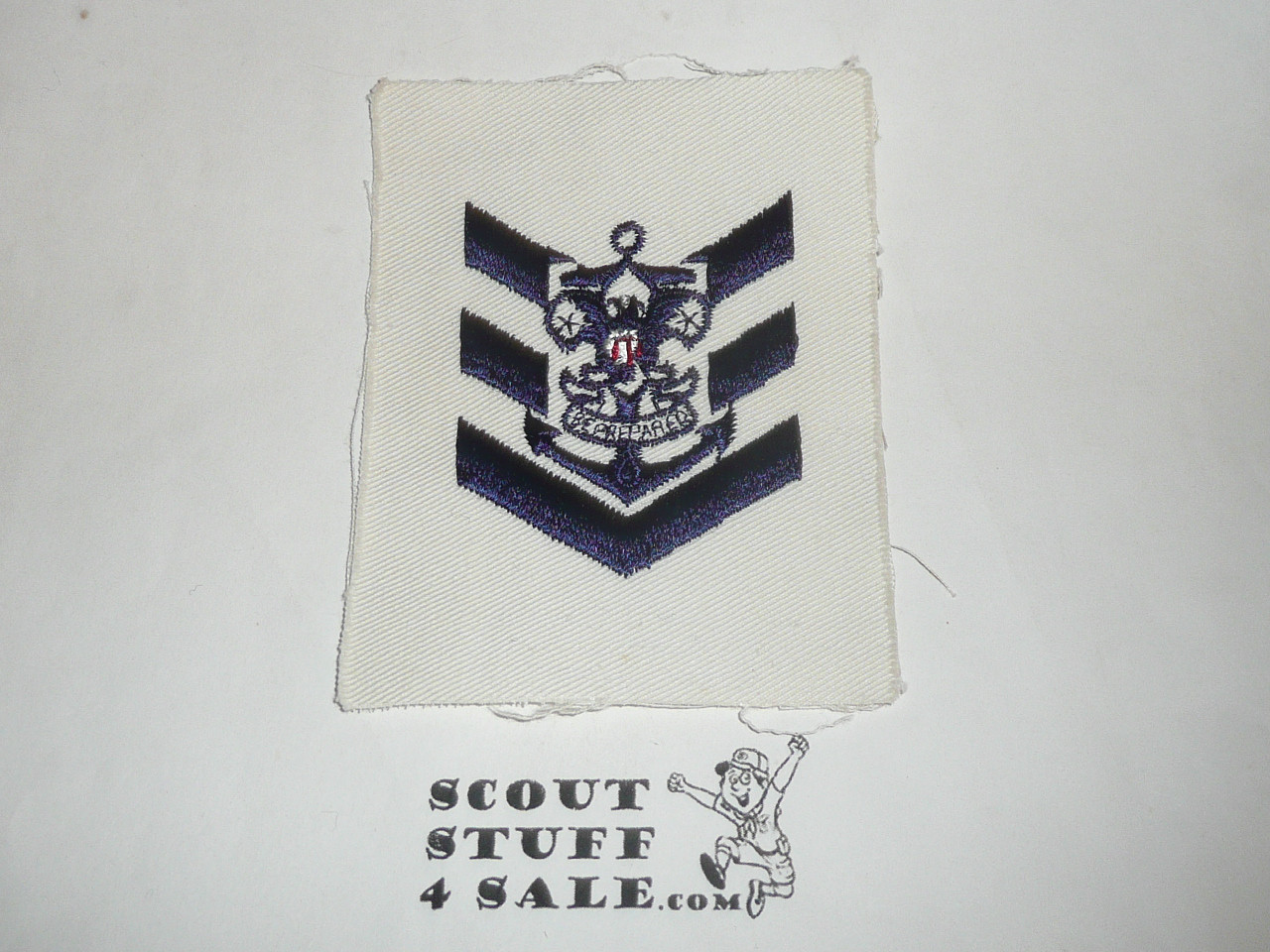 Sea Scout Position Patch, Boatswains Mate on white twill