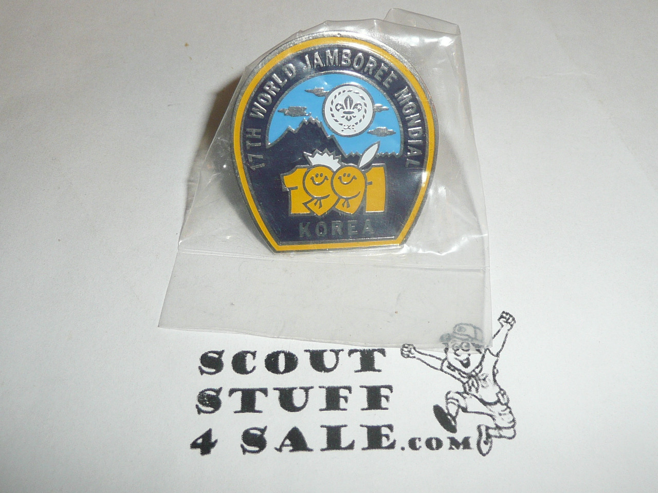 1991 Boy Scout World Jamboree Enameled Neckerchief Slide