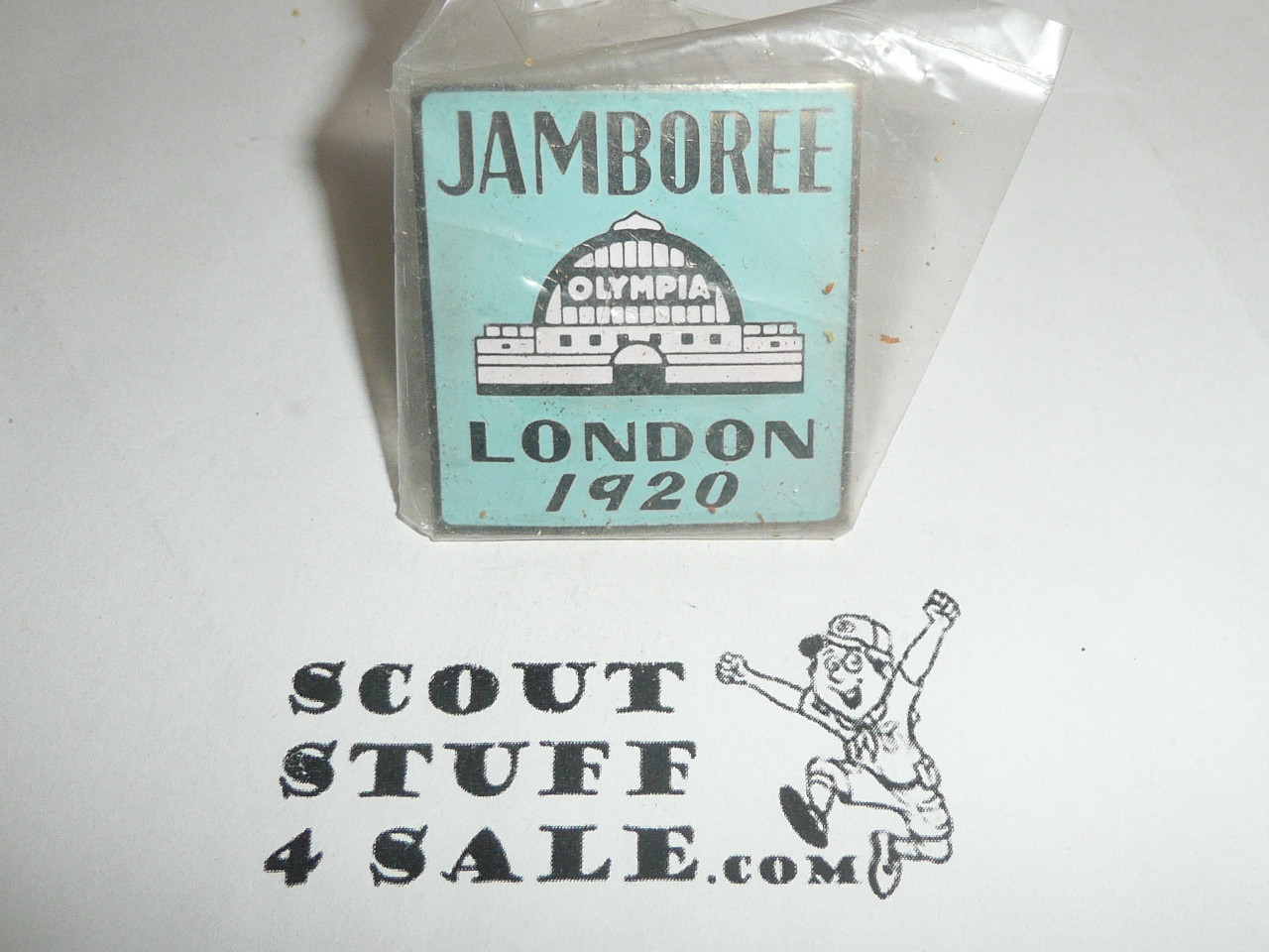 1920 Boy Scout World Jamboree Commemorative Enameled Neckerchief Slide