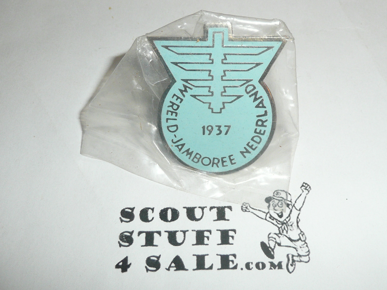 1937 Boy Scout World Jamboree Commemorative Enameled Neckerchief Slide