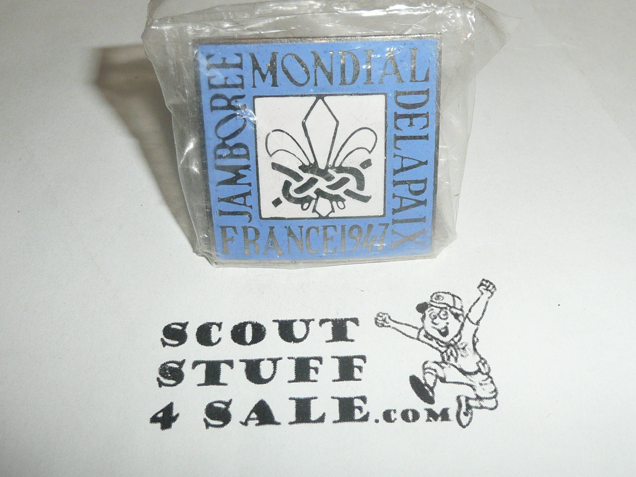 1947 Boy Scout World Jamboree Commemorative Enameled Neckerchief Slide