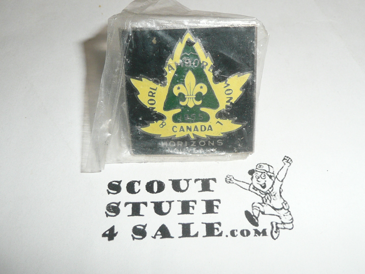 1955 Boy Scout World Jamboree Commemorative Enameled Neckerchief Slide