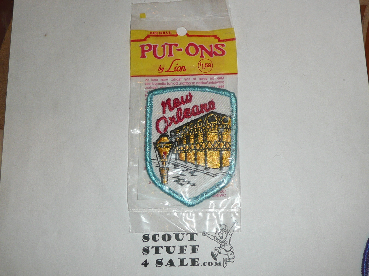 Vintage New Orleans Travel Souvenir Shield Patch