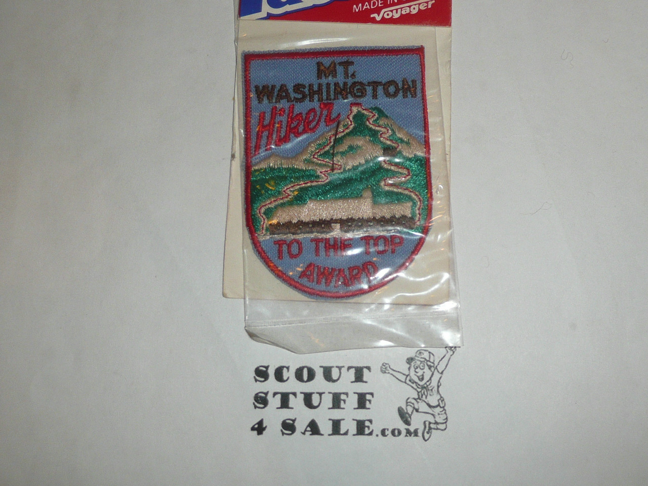 Vintage Mt. Washington NH Hiker Souvenir Shield Patch