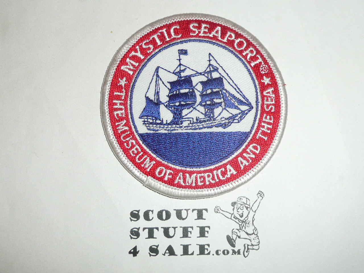 Vintage Mystic Seaport Museum of America and the Sea Travel Souvenir Patch